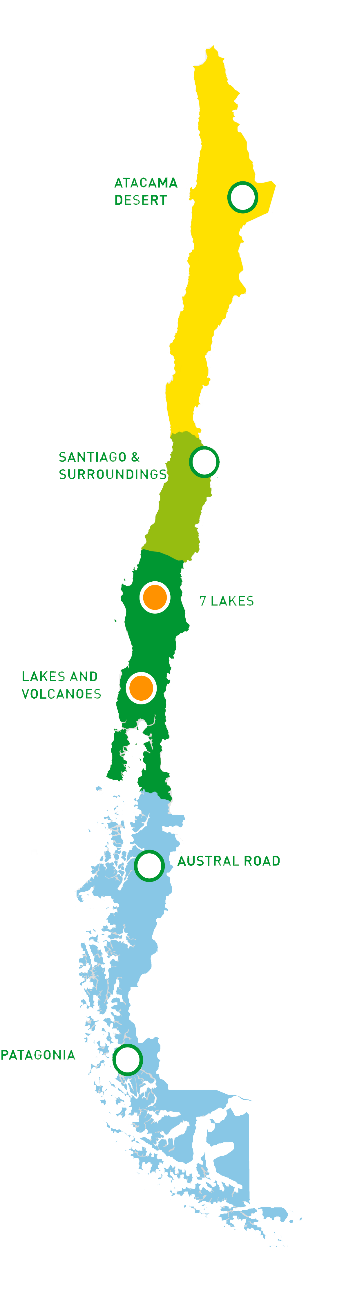 Mapa rutas- Chile - Andes Campers